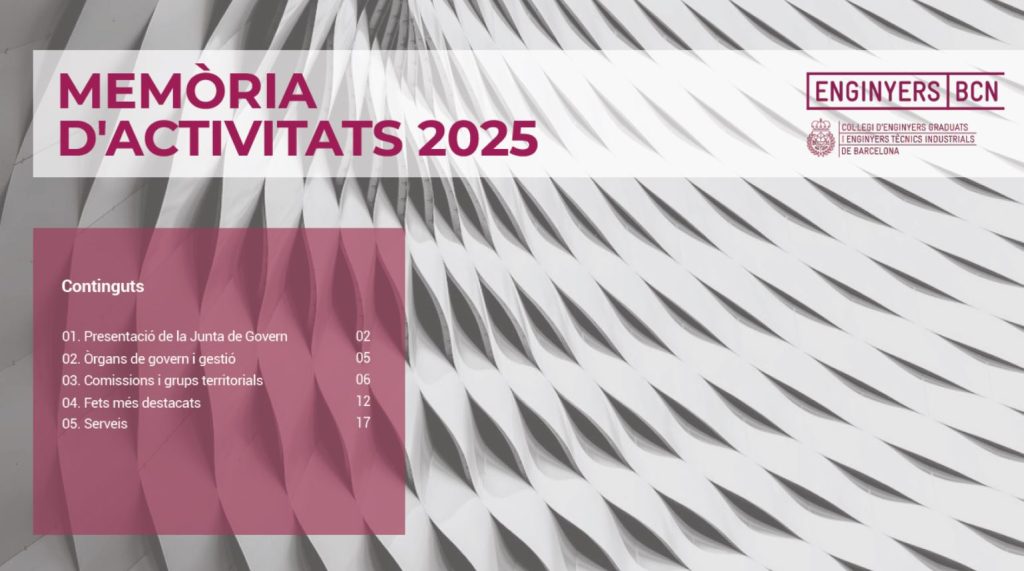 Disponible la Memòria Anual de 2025